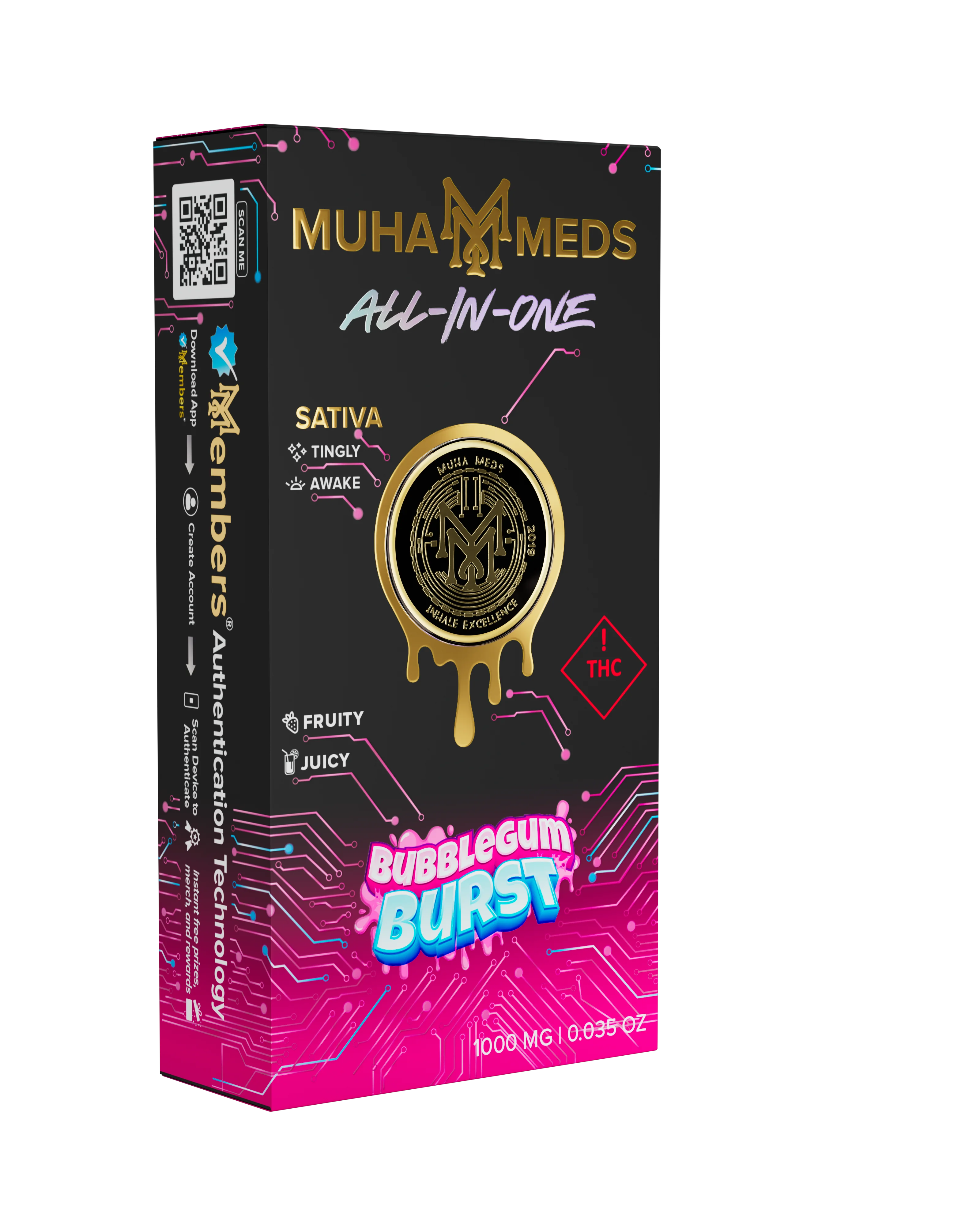Gen 3 1G Distillate AIO – Bubblegum Burst
