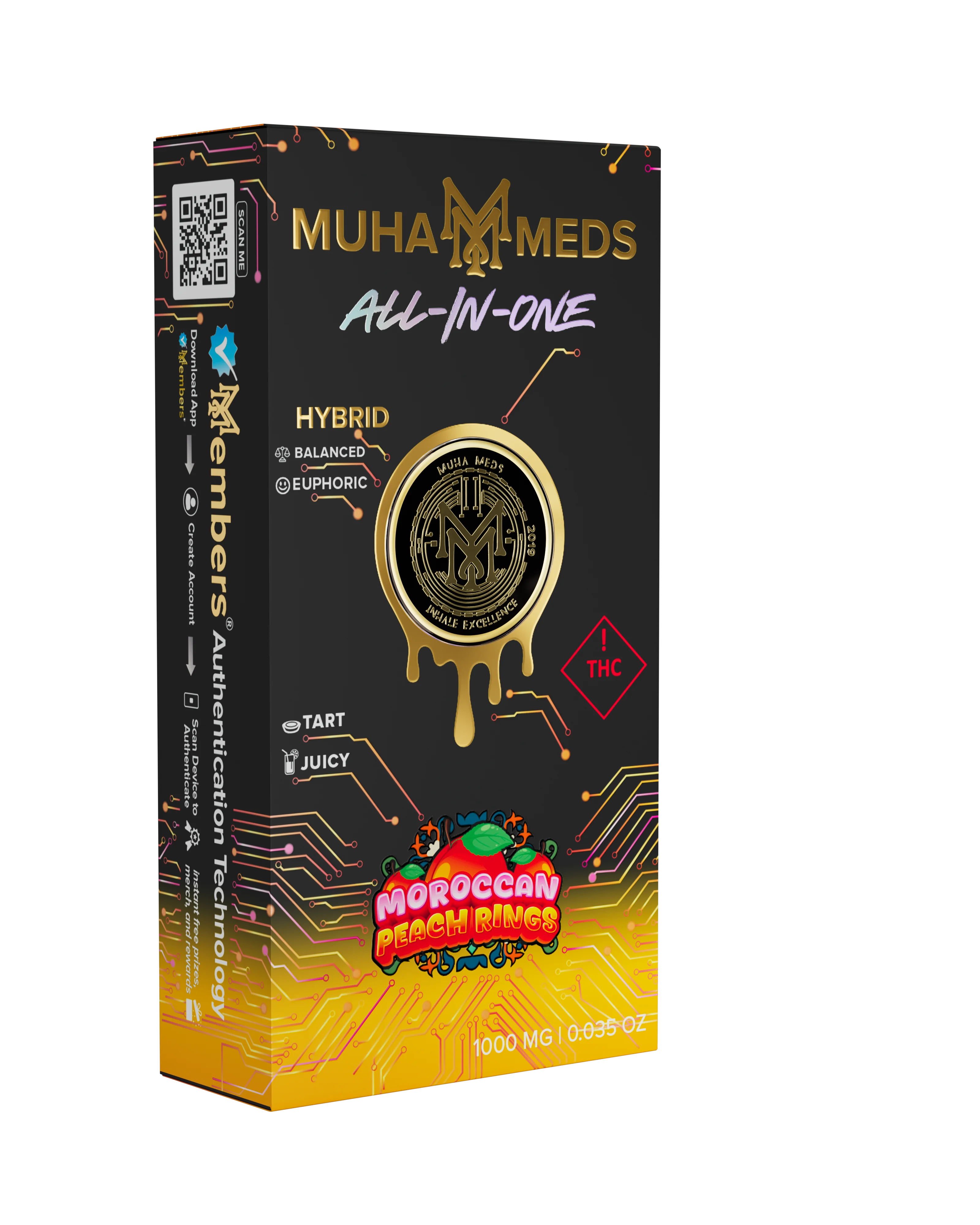 Gen 3 1G Distillate AIO – Moroccan Peach Rings
