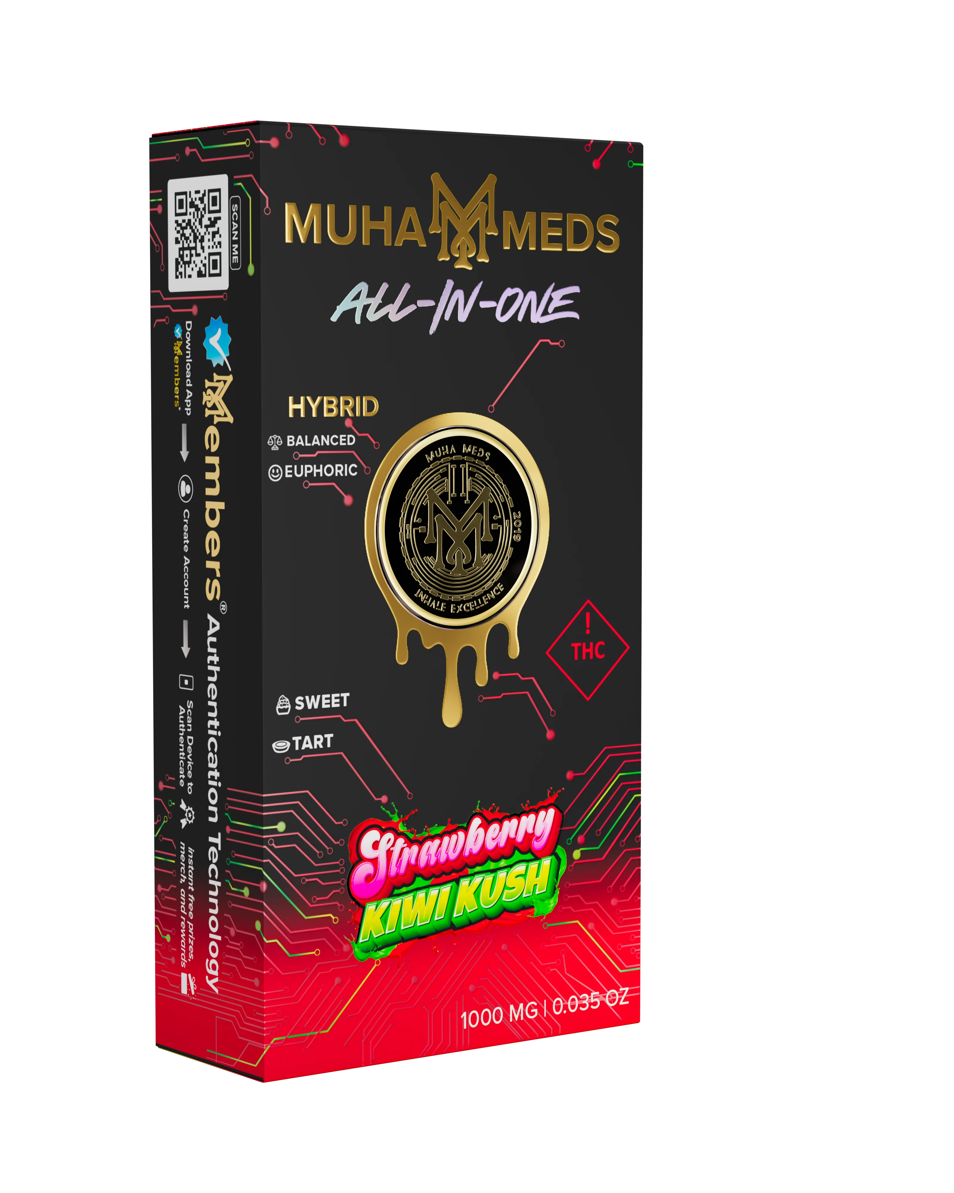Gen 3 1G Distillate AIO – Strawberry Kiwi Kush