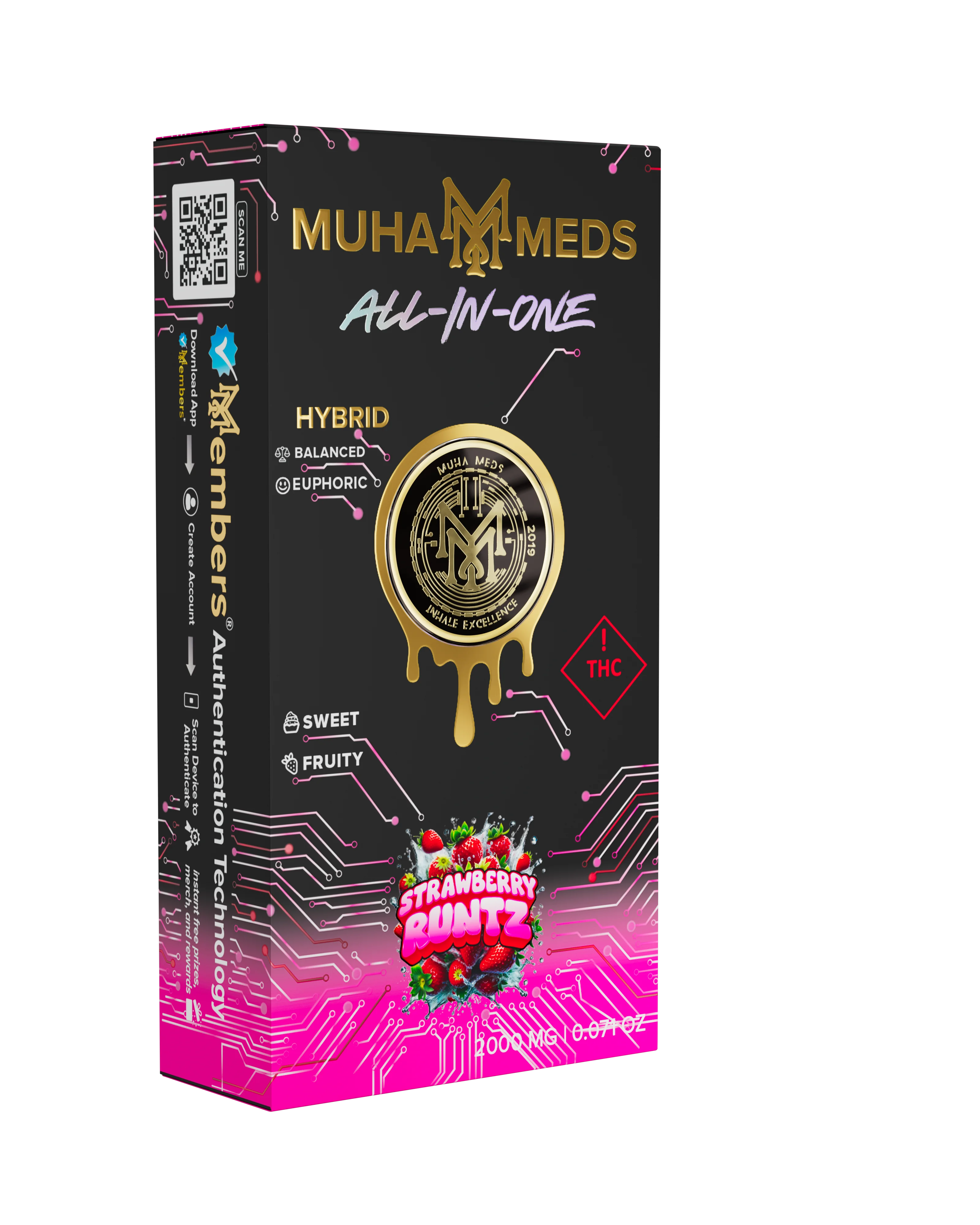 Gen 3 2G Distillate AIO – Strawberry Runts