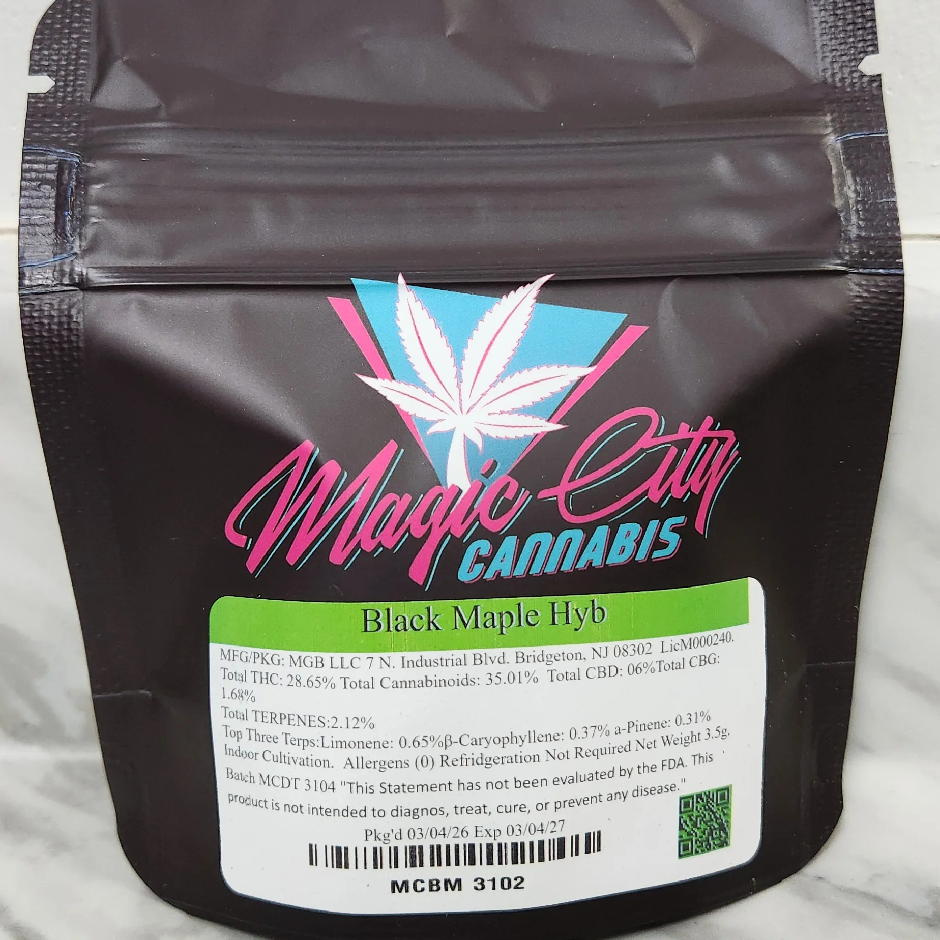 Magic City Flower 3.5g: Black Maple