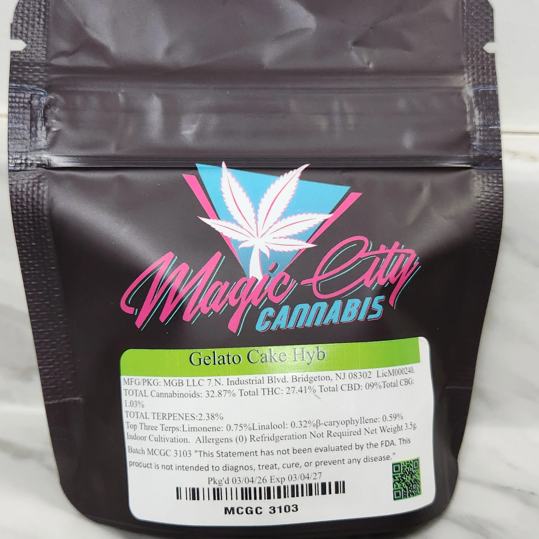 Magic City Flower 3.5g: Gelato Cake